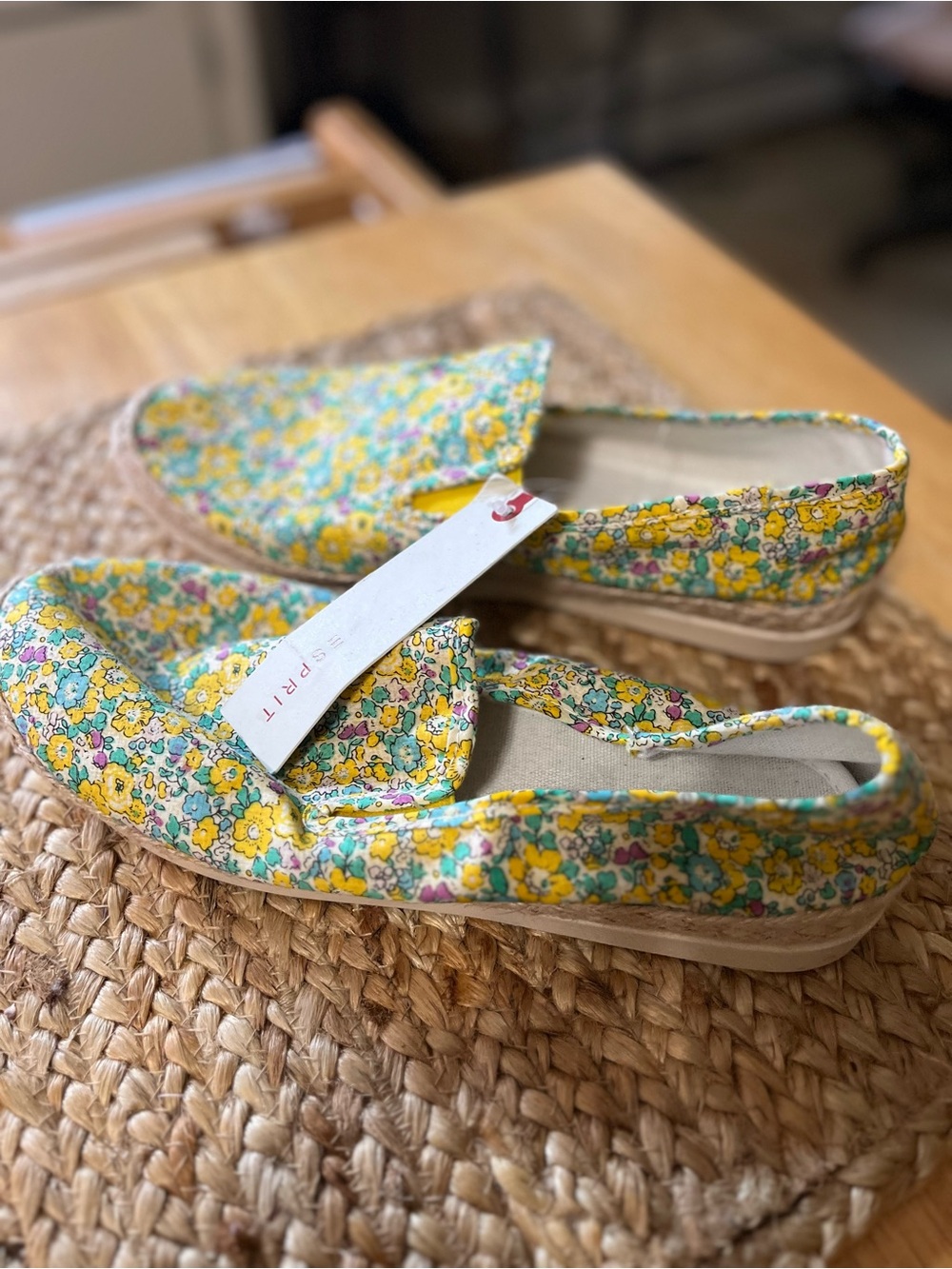 Esprit Yellow Floral Slip-On Espadrilles for Kids